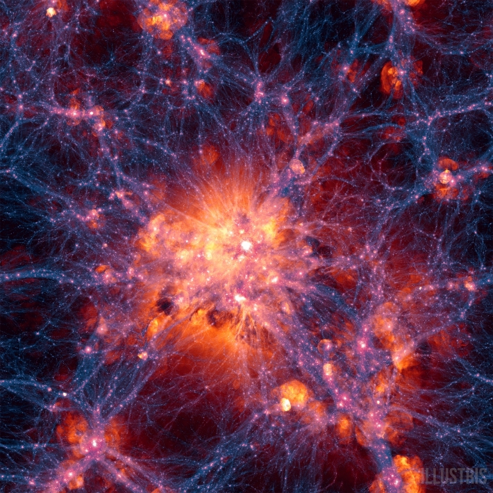 Точная видео модель эволюции Вселенной: Illustris (+ модель рождения галактики и конца Вселенной)
