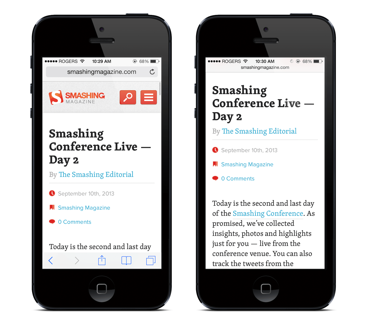 Smashing Magazine на iOS 7 Три практики веб дизайна для приближающейся iOS7