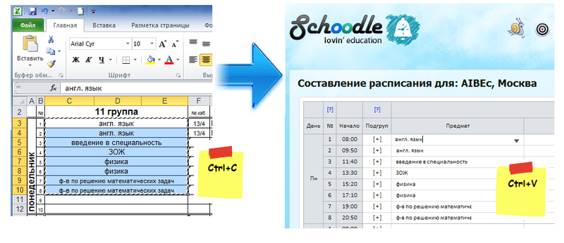 Учебные расписания онлайн. История по версии стартапа Schoodle