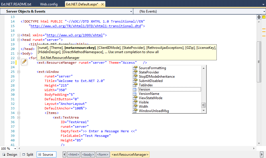 Урок 1. Знакомимся с Ext.NET image