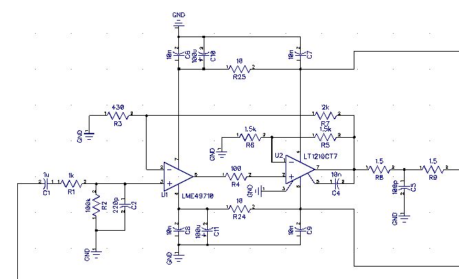 Усилитель для наушников на основе композитной схемы LME49710 + LT1210CT7