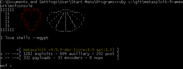 Устанавливаем Metasploit Framework Dev на Windows