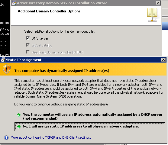 Установка новой инфраструктуры Active Directory в Windows Azure image