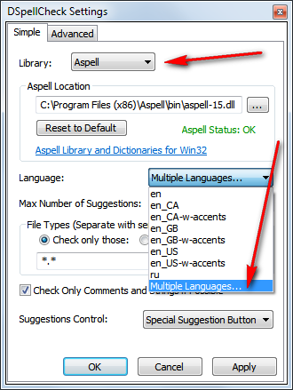 В Notepad++ появилась подсветка ошибок в проверке орфографии