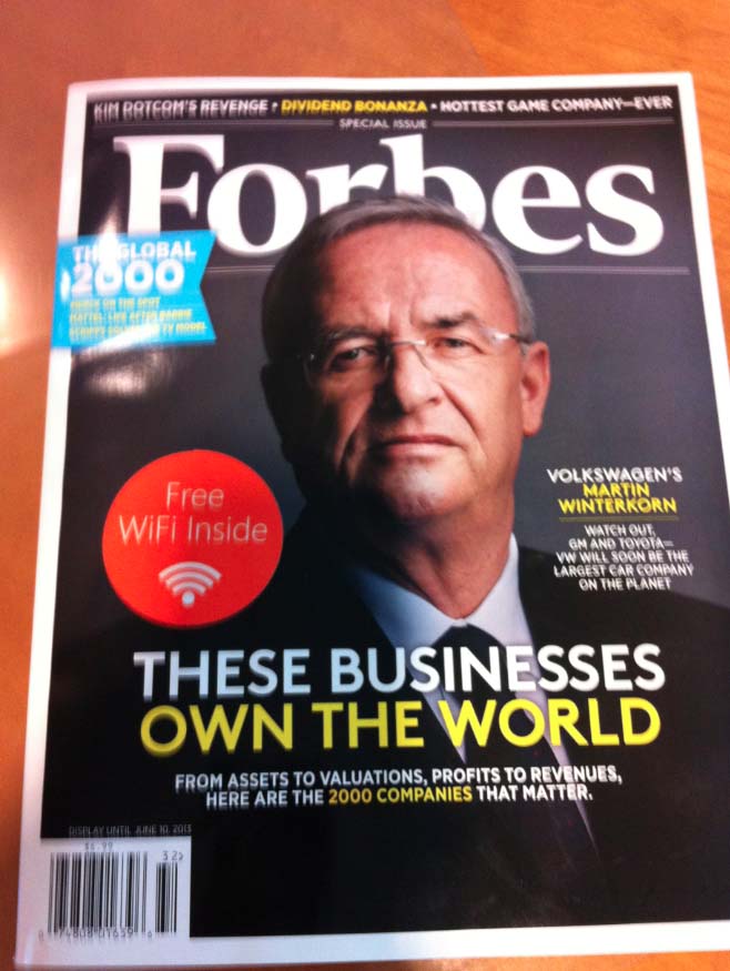 В американский спецвыпуск журнала Forbes встроили точку доступа