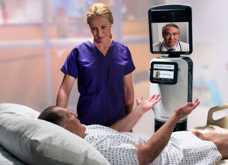 В больницах Северной Америки начали работу медицинские роботы телеприсутствия В больницах Северной Америки начали работу медицинские роботы телеприсутствия