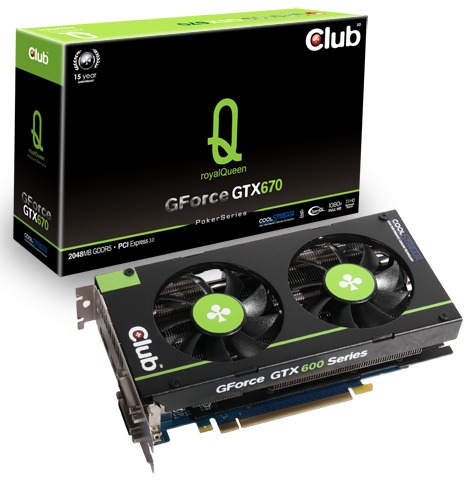 В каталоге Club 3D появились 3D-карты GeForce GTX 670 royalQueen и GTX 660 Ti royalQueen