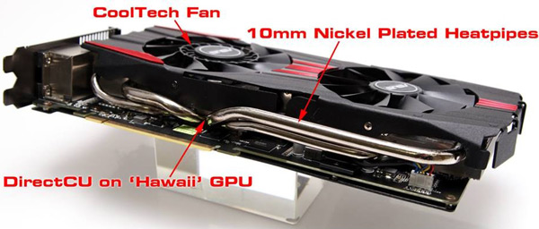 3D-карта Asus Radeon R9 290X DirectCU II будет отличаться от референсного образца 3D-карты Radeon R9 290X