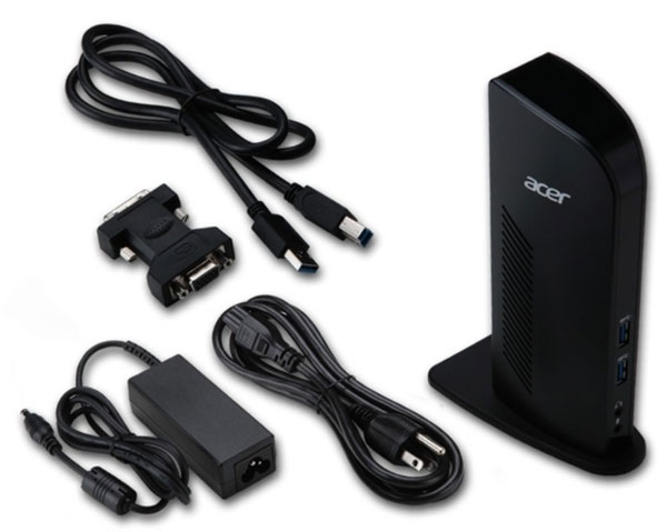 В стыковочной станции Acer с интерфейсом USB 3.0 используется чипсет DisplayLink 