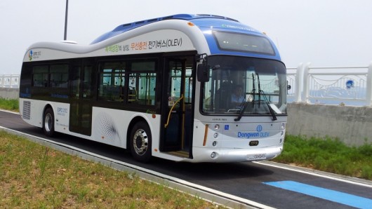 В Южной Корее появились электробусы с беспроводной зарядкой