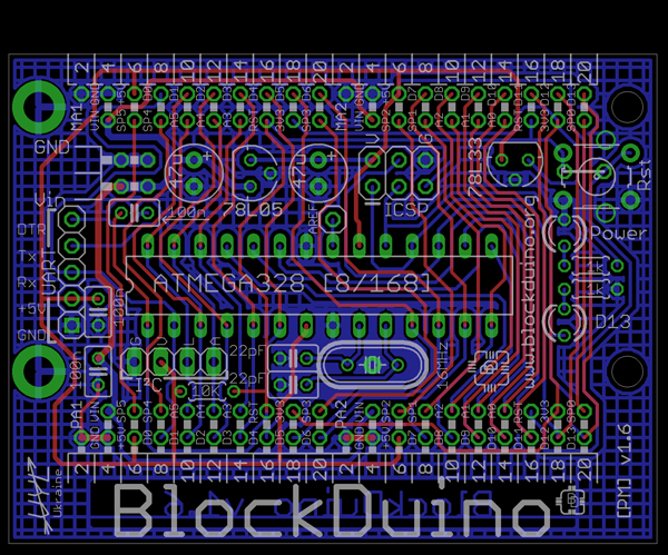 Визуализация платы сделанной в EAGLE с помощью Photoshop image