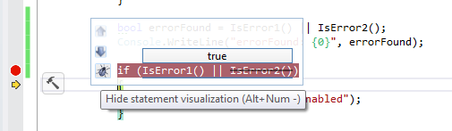 Визуализация «if» в отладчике Visual Studio от BugAid