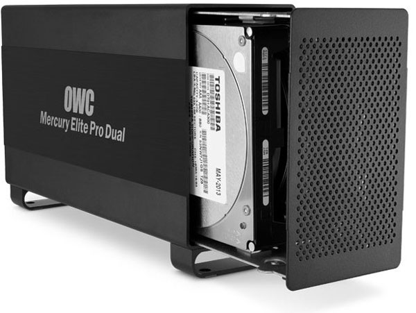 Внешний двухдисковый массив OWC Mercury Elite Pro Dual оснащен интерфейсами Thunderbolt и USB 3.0