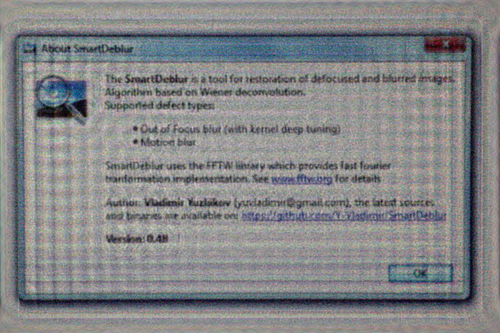 Восстановление расфокусированных и смазанных изображений. Практика