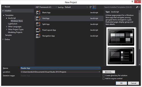 Введение в разработку WinRT приложений на HTML/JavaScript. От шаблона к приложению с данными Введение в разработку WinRT приложений на HTML/JavaScript. От шаблона к приложению с данными