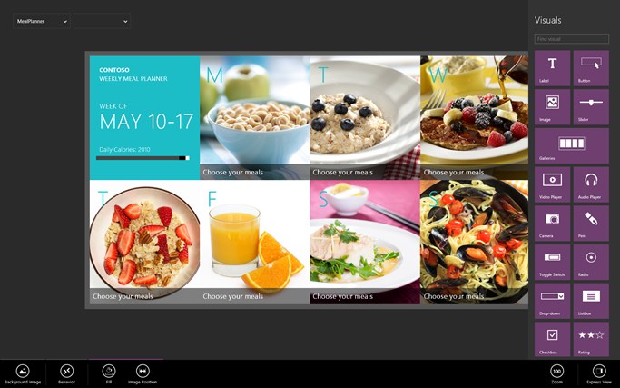 Выпущена бета версия продукта для визуального создания Windows 8.1 приложений Microsoft Project Siena image