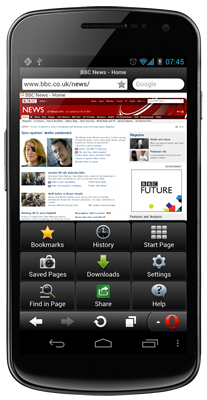 Вышла Opera Mini 7 для Android