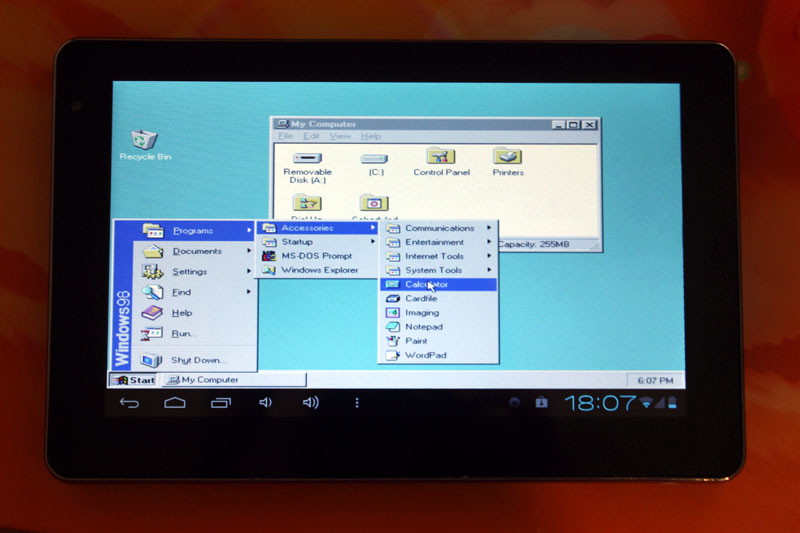 Запуск Windows 95/98/XP на ARM устройствах на базе Android