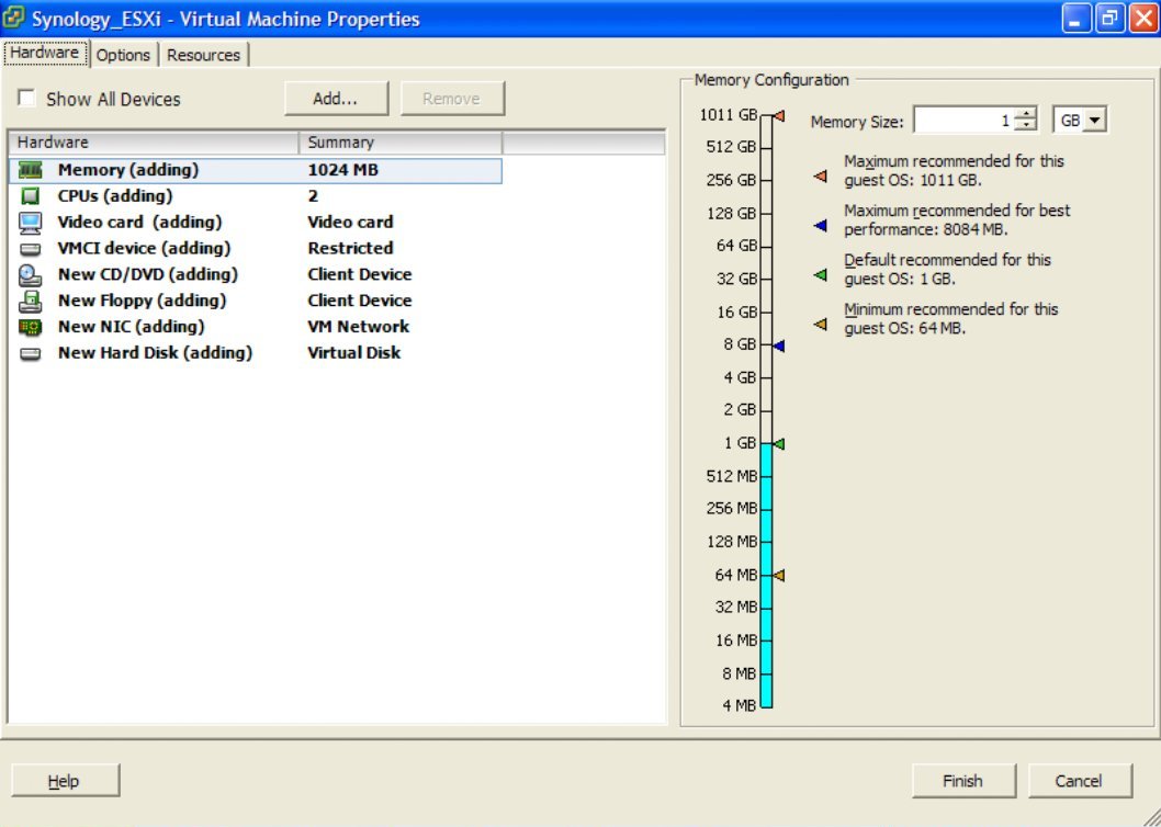 Запускаем Synology на ESXi image