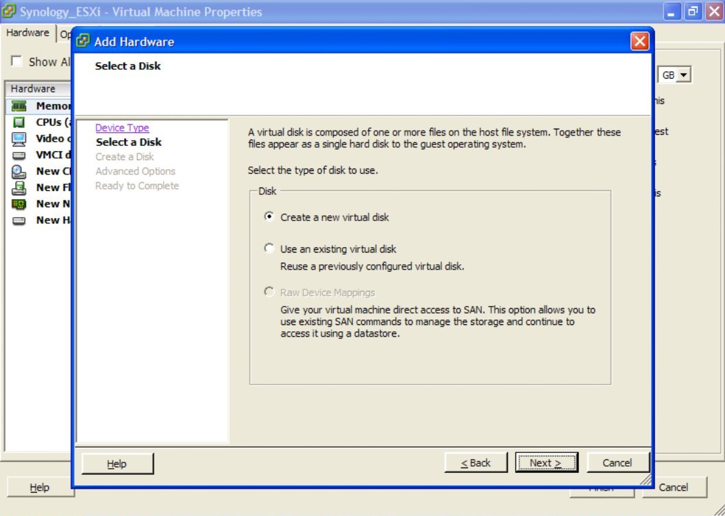 Запускаем Synology на ESXi image