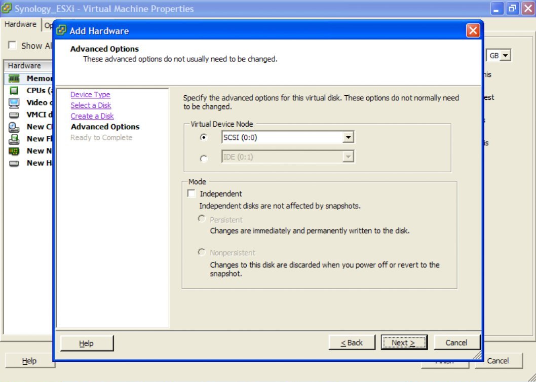 Запускаем Synology на ESXi image