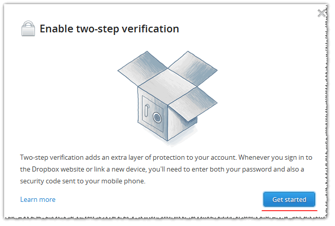 Защитите свой аккаунт Dropbox с помощью двухэтапной аутентификации