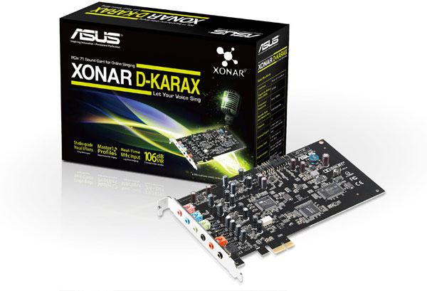 Звуковая плата Asus Xonar D-KARAX адресована любителям караоке