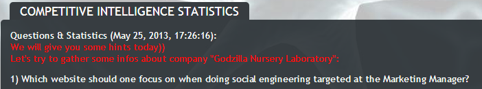 «Конкурентная разведка» на PHD 2013 «Конкурентная разведка» на PHD 2013