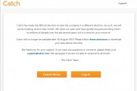 Сервис и приложение для заметок Catch закрывается