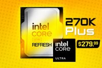 Новый 24-ядерный Intel Core Ultra 7 270K Plus продается в США за 280 долларов — на 20 долларов дешевле рекомендованной цены