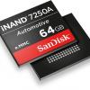 Встраиваемый твердотельный накопитель SanDisk iNAND 7250A предназначен для автомобильной электроники