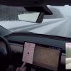 Видео дня: автопилот Tesla Model 3 в снежную бурю