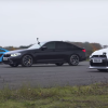 Nissan GT-R против Porsche 911 Turbo и BMW M5 Competition: дрэг-гонка