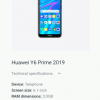 Бюджетный смартфон Huawei Y6 Prime 2019 получил экран диагональю 6,1 дюйма с каплевидным вырезом и сканер отпечатков пальцев