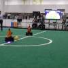 Роботы-футболисты провели матч против людей: видео