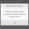 Приложение для стиральной машины Samsung требует доступ к контактам и геолокации