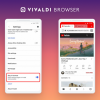 Альтернативный браузер Vivaldi для Android позволяет «Оставаться в браузере» и отключить группировку вкладок